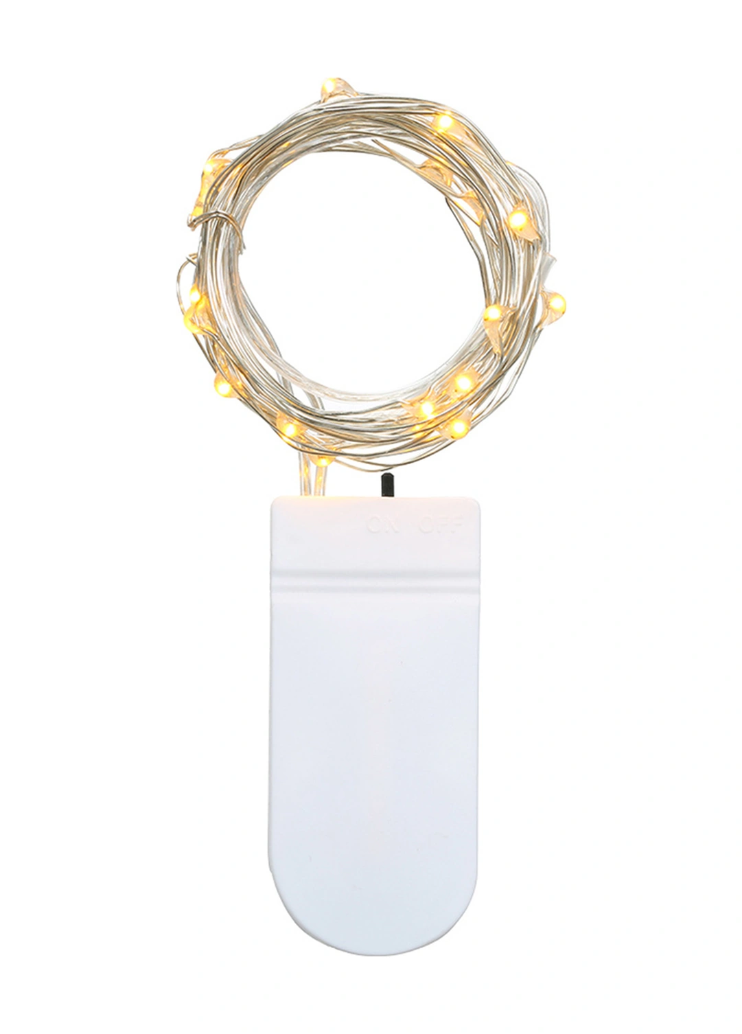 Skycity 2 Metre Sarı Işık 20 Led Kuprum Tel Işık Zinciri, Taşınabilir, Ip65 Su Geçirmez, Pil Yok Sadece Işık Zinciri Sarı