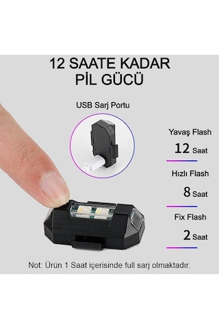 Mini Uçak Kanat Led Kablosuz Aircraft Rgb Led Lamba Kablosuz Mini