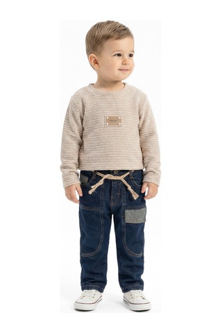 Xo Kids Erkek Çocuk 3lu Alt Üst Takım 1-5 Yaş 6227 Camel