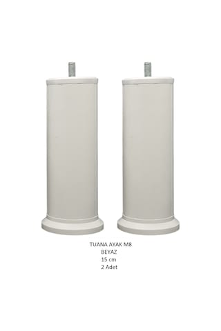 Tuana Ayak 15 cm M8 Cıvatalı Beyaz (2 Adet)