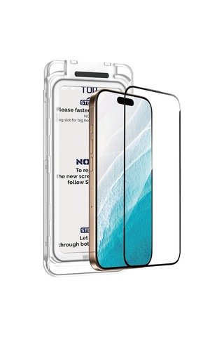 Apple Uyumlu iPhone 17 Pro Wiwu Sq-008 Oleofobik Easy Install Temperli Ekran Koruyucu Uygulama Aparatlı Şeffaf