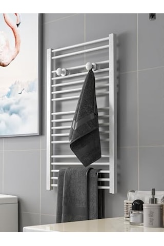 Radyatör Askısı, Banyo Askısı, Bornoz Askısı, Kolay Kurulum, Havlu Kıyafet Askısı, Banyo Kurutmalık Beyaz Siyah