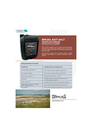 Bmusa Antisalt Organik Asit Kompleksi 5kg 5 KG
