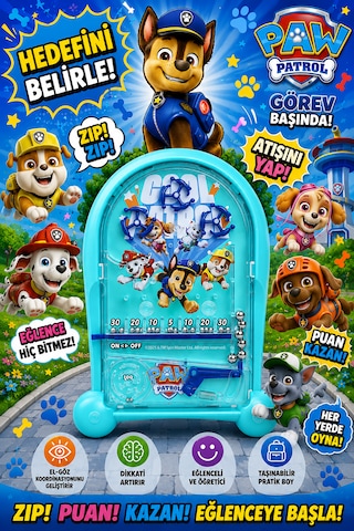Pinball Paw Patrol Eğitici Retro Eğitici Oyuncak Açık Mavi