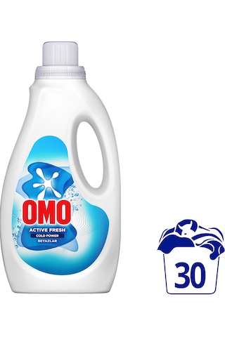 Omo Active Fresh Cold Power Beyazlar Için Sıvı Deterjan 1500 Ml X 6 Adet