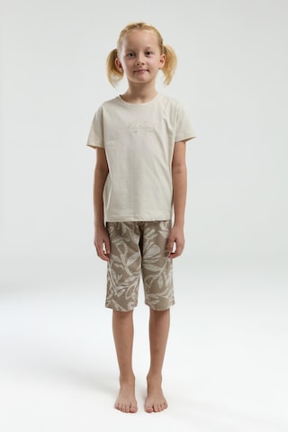 Arnetta 3301 Nature Lover Kız Çocuk Bisiklet Yaka Kısa Kol Kapri Pijama Takım Kum