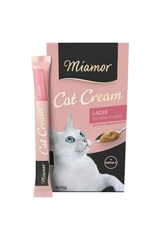 Cream Somonlu Yetişkin Kediler Için Ödül Maması 6x15 Gr