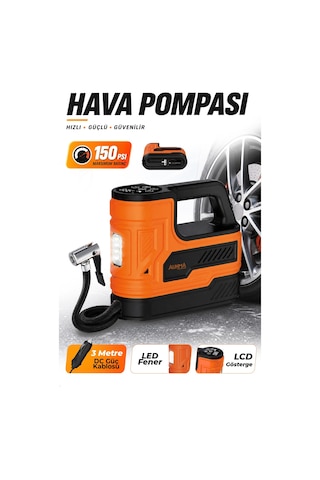 Auhma A7788 150 Psı Dijital Araç Lastik Şişirme Hava Kompresörü Turuncu 12v Çakmaklık Girişli, Oto Auhma A7788 150 Psı Dijital Araç Lastik Şişirme Hava Kompresörü Turuncu 12v Çakmaklık Girişli, Oto