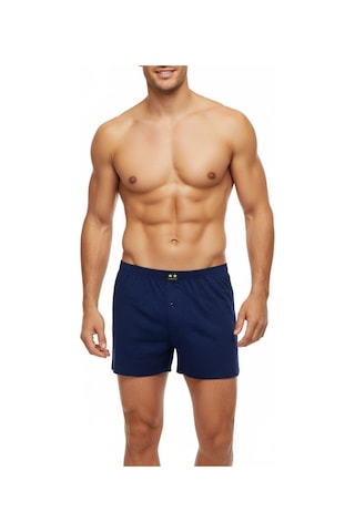 Erkek Penye Baskı Desenli Boxer Bgl-st05011 Lacivert