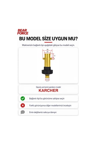 Robeve Bear Force Foam Lance Köpük Yapıcı Aparat 1l Köpük Aparatı Basınçlı Yıkama Makineleri Için Köpük Aparatı Çift Nozzle Ile Birlikte Foam Canon Karcher K Serisi Uyumlu