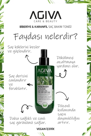 Agiva  Biberiye&Karanfil Saç Bakım Toniği 200 ML