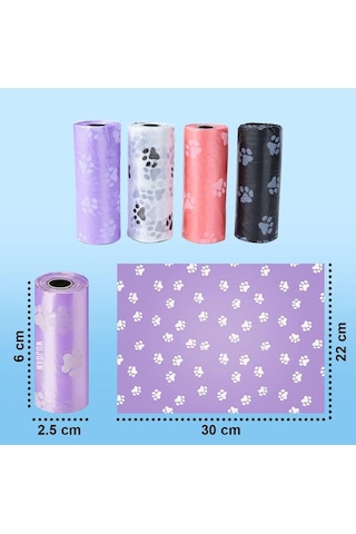 Pribor Kedi Köpek Dışkı Kaka Poşeti 4 Lü / Hazneli Kedi Kumu Küreği Içinde Uygundur