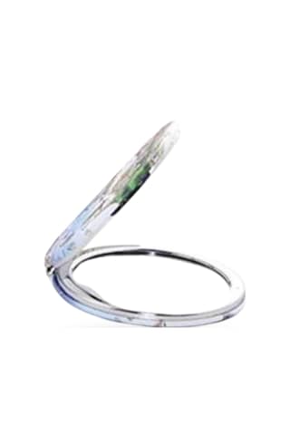 Büro Ev Ofis Kişisel Hediyesi İçin 7cm Yuvarlak Köpek Tasarım Taşlı İnce El Aynası Çok Renkli