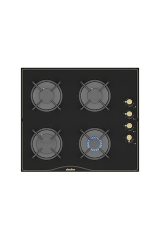 Simfer 8 Fonksiyon Retro Siyah Multi Turbo 2'li Ankastre Set (7349 Fırın + 3325 Ocak)