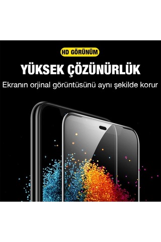 Ally Apple     Uyumlu iPhone 13 Pro Max 6.7inç Full Glue Matte Tempered Cam Ekran Koruyucu- 5775