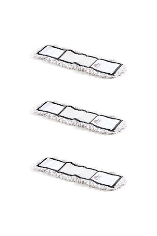 Ekol Nemli Palet Tablet Nem Alıcı Yedek Mop Paspas Başlığı Bezi Beyaz - 40 Cm. - 3 Adet