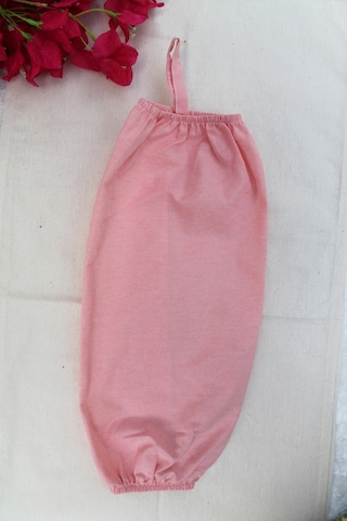 Emtory Home Pembe Çift Lastikli Keten Poşetlik Mutfak Düzenleyici