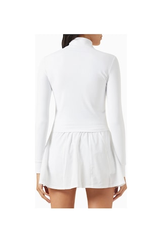 Vuori Studio Half-zip Crop Top, Stretch Knit Spor Ve Şık Üst Beyaz