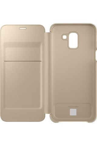 Galaxy J6 2018 İle Uyumlu Wallet Cover Kılıf Altın Ef-wj600cfegww Gold