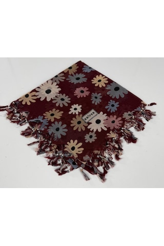 Eripek Sökme Boncuklu Tülbent 06133 Bordo