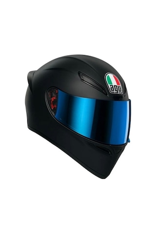 Agv K1 S Mono Matt Black Mavi Vizör Kask Mat Siyah