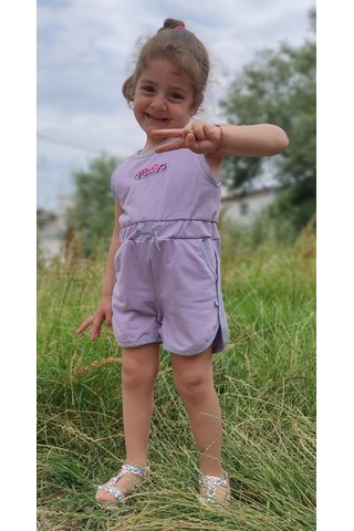 Novy Baby Sıfır Kol Çocuk Şort Tulum - 1-5 Yaş - 2090