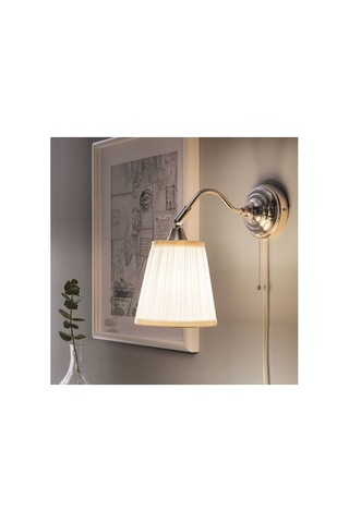 Ikea Årstıd Duvar Lambası, Beyaz-nikel Kaplama, 38 Cm