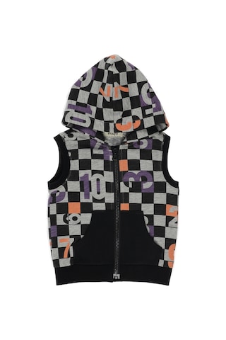 Panço Erkek Çocuk Kapüşonlu Ve Baskılı Kanguru Cepli Yelek Siyah 2221Bb23006-347 001