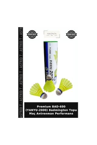 Premium Bad-600 Yanyu-2000 Badmington Topu Maç Antrenman Performans