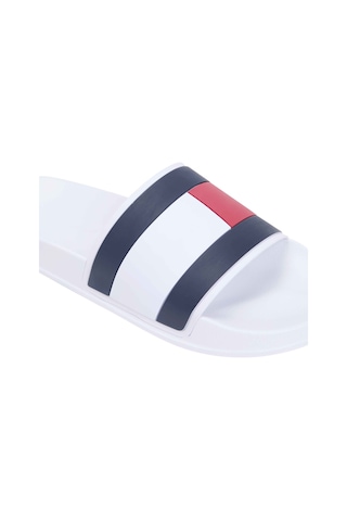 Tommy Hilfiger Erkek Marka Logolu Günlük Kullanıma Uygun Beyaz Terlik Fm0fm05798 Ybs
