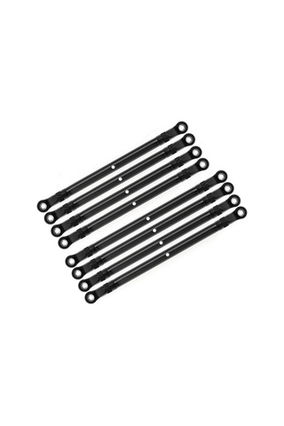 Honmex Alüminyum 8'li Bağlantı Çubuğu Seti - 313mm Mesafe, Axial Scx10 90046/trx4 Rc Araçları İçin, Siyah