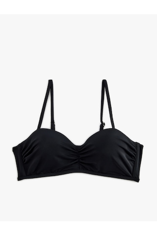 Koton Balenli Çıkarılabilir Askılı Straplez Bikini Üstü Siyah 4sak10012mm Siyah