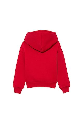 Mavi - Mavi Logo Baskılı Kırmızı Kapüşonlu Sweatshirt 6610110-704 Kırmızı