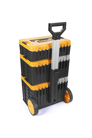 Master Case Tekerlekli 3 Lü Set Büyük Tekerlekli Teknisyen Takım Çantası S-m-l