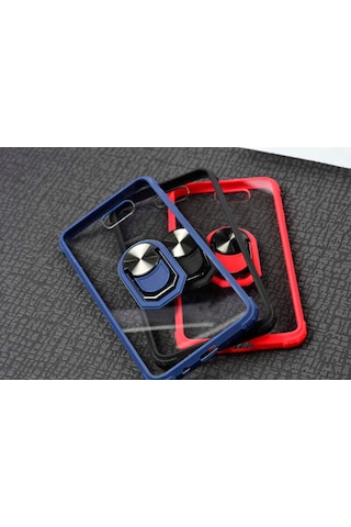 Samsung Uyumlu Galaxy J7 Prime Kilif Seffaf Sararmaz Yüzüklü Mola Kapak 429482495