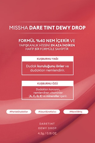 Uzun Süre Kalıcı, Nemli Bitiş Sunan Parlak Tint Dare Tint Dewy Drop Peachy Glass 0 41534378