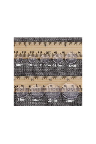 Şeffaf Düğme 20 Boy-13mm 100 Adet Cam Düğme - 690052192