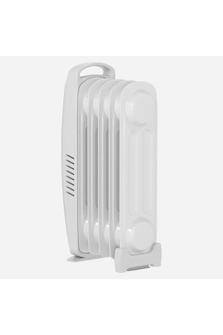 Mini 600 W 5 Dilim Elektrikli Termostatlı Radyatör Beyaz