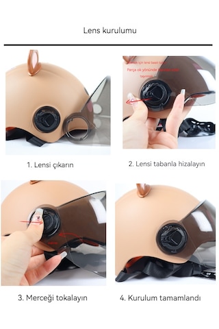 3c Sertifikalı Çocuk Sevimli Karikatür Koruyucu Baret Pembe