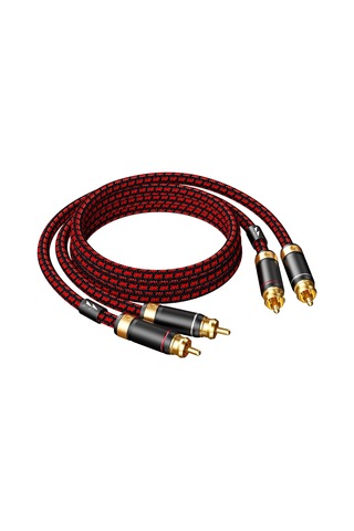 Geeksen Hi-fi Stereo Rca Ses Kablosu 4n Oksijenli Bakır, 3u Altın Kaplama, 0.75m, 2 Adet - Ses Kaybı Olmayan, Dayanıklı, Müzik Severler İçin