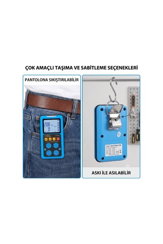 Smart Sensor St8904 Taşınabilir 4 Lü Gaz Dedektörü O₂, Co, H₂s Ve Lel