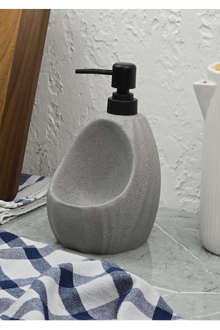 Taş Desenli Sıvı Sabunluk - Sünger Hazneli Mutfak Sabunluğu - 700 Ml - Dalga Desen -