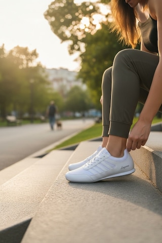 Enoch Erkek El Yazısı Detaylı Üçlü Şeritli Günlük Spor Ayakkabı Sneaker Beyaz