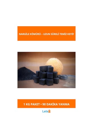 1 Kg Doğal Hindistan Cevizi Nargile Kömürü