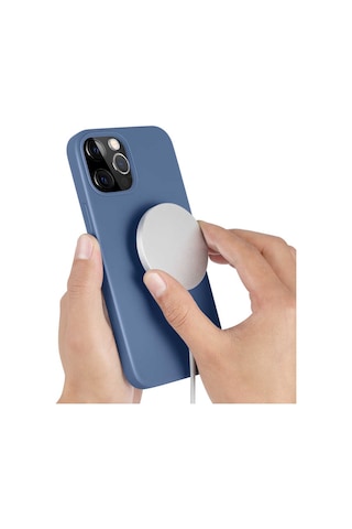 Apple Uyumlu iPhone 12 Pro Kılıf Zore Silksafe Wireless Kapak Light Green