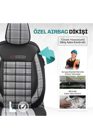 Otom Gti Sports Design Ekstra Destekli Oto Koltuk Kılıfı 553166328