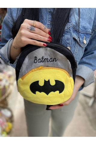Batman Figürlü Peluş Sırt Çantası 22 Cm-2042 Altın