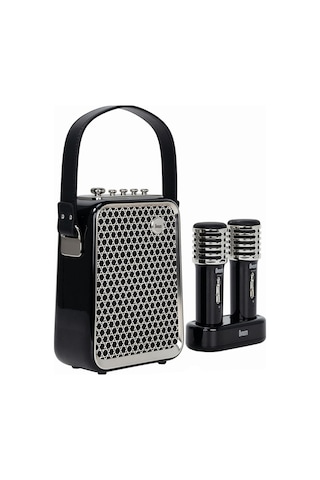 Divoom SongBird-HQ Çift Karaoke Mikrofonlu 6 Ses Efektli 50 W Taşınabilir Bluetooth Hoparlör
