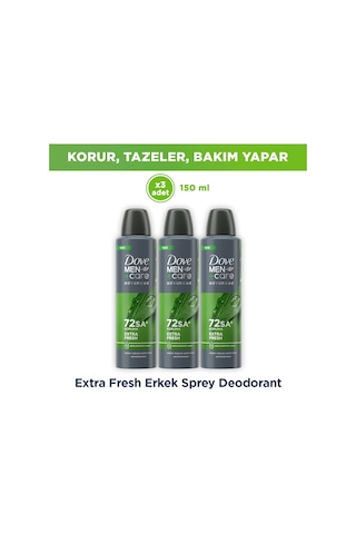 Dove Men +care Advanced Erkek Deodorant 72 Saat Koruma Extra Fresh 150 Ml X3