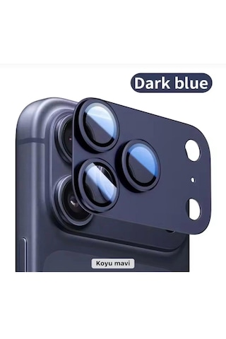 Apple Uyumlu iPhone 17 Pro Metal Koruyucu Lens Çerçeveli Pürüzsüz Abis